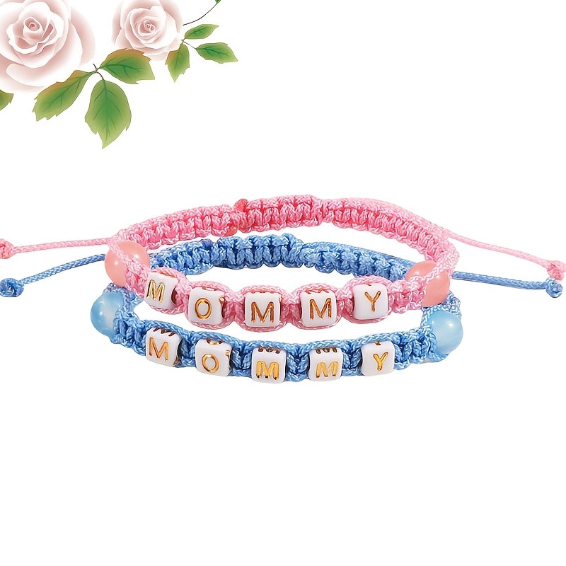 Customizable Bracelet Set with Fresh Letter Beads